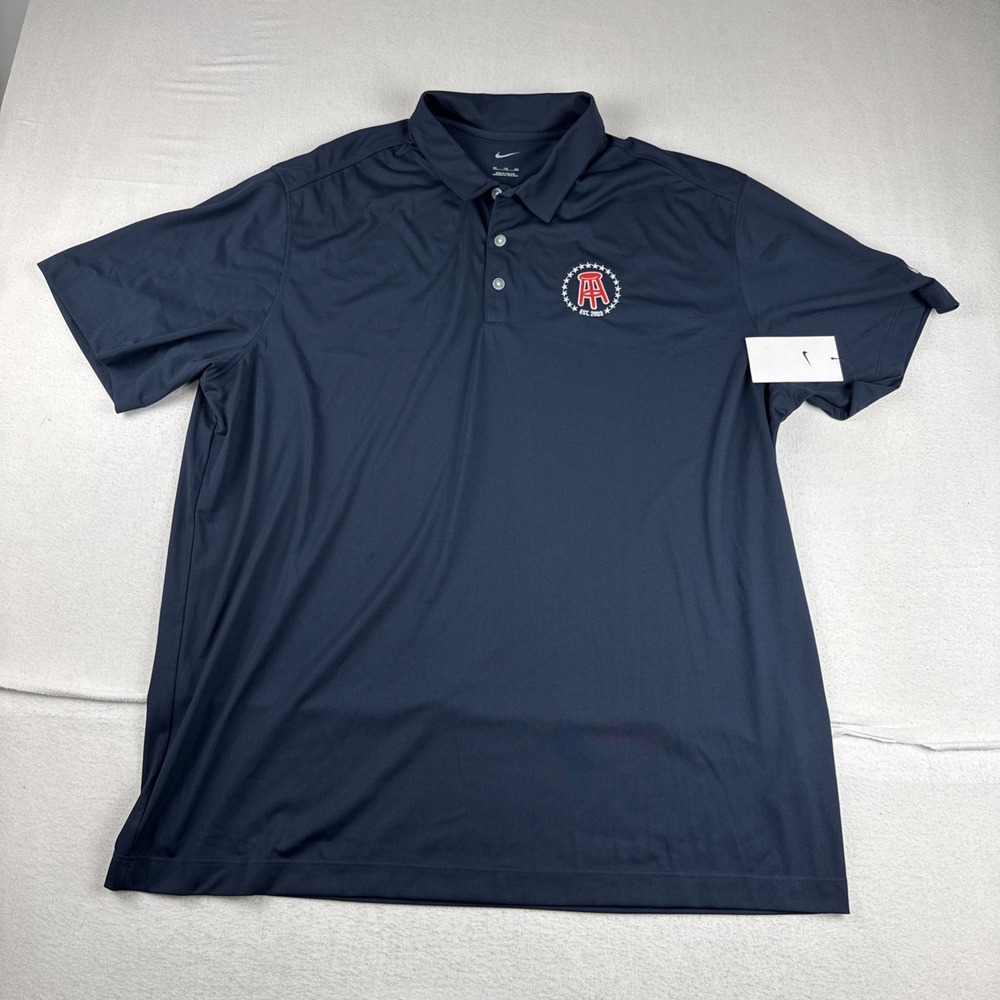 New! Barstool Sports Mens Navy Nike Golf Polo 2XL Lightweight  Performance